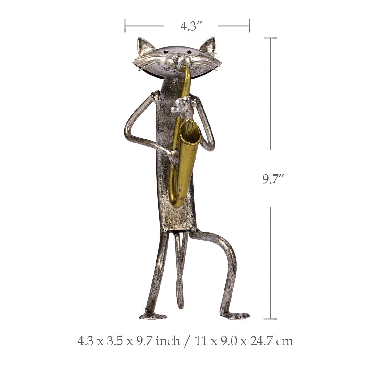3 Mini Musiker Katzen Moderne Skulptur | Brehn