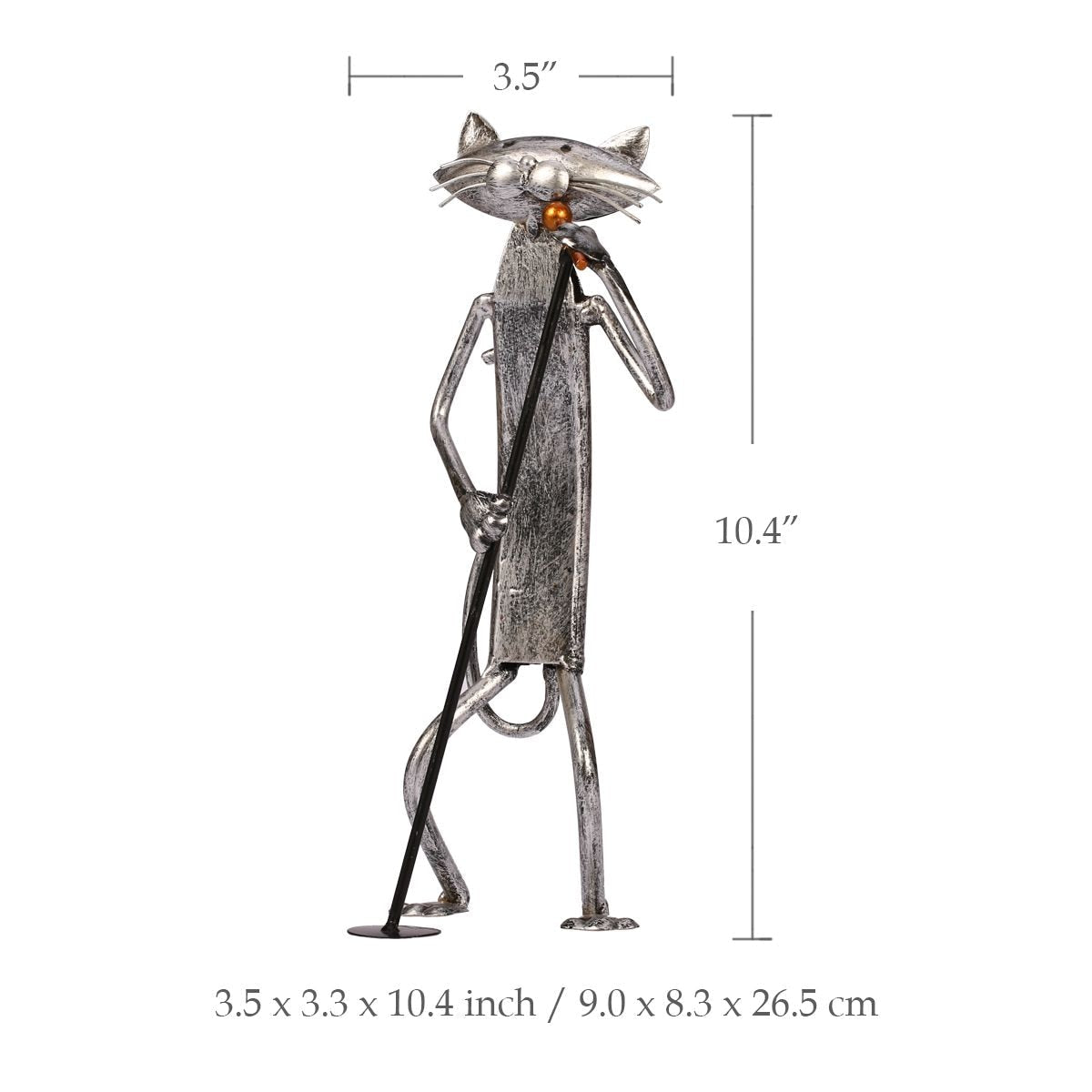 3 Mini Musiker Katzen Moderne Skulptur