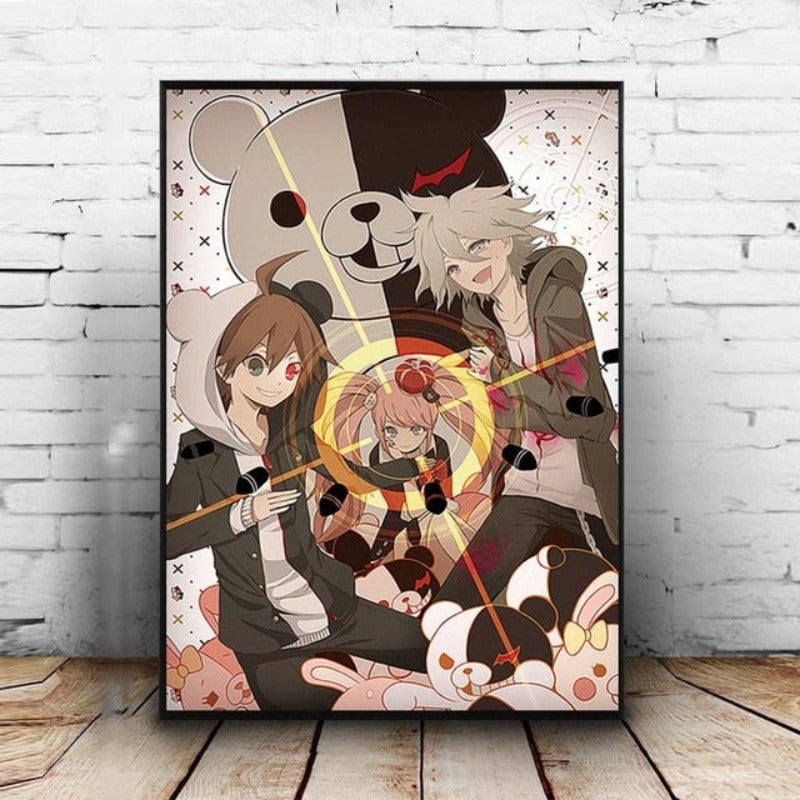 Hope's Peak Anime - Leinwand Wandkunst Malerei