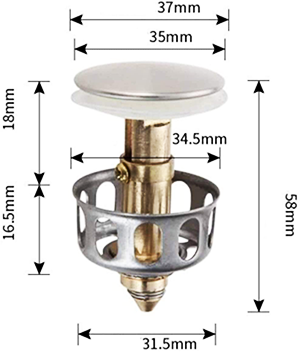 Basin Pop-Up Drain Filter | Brehn