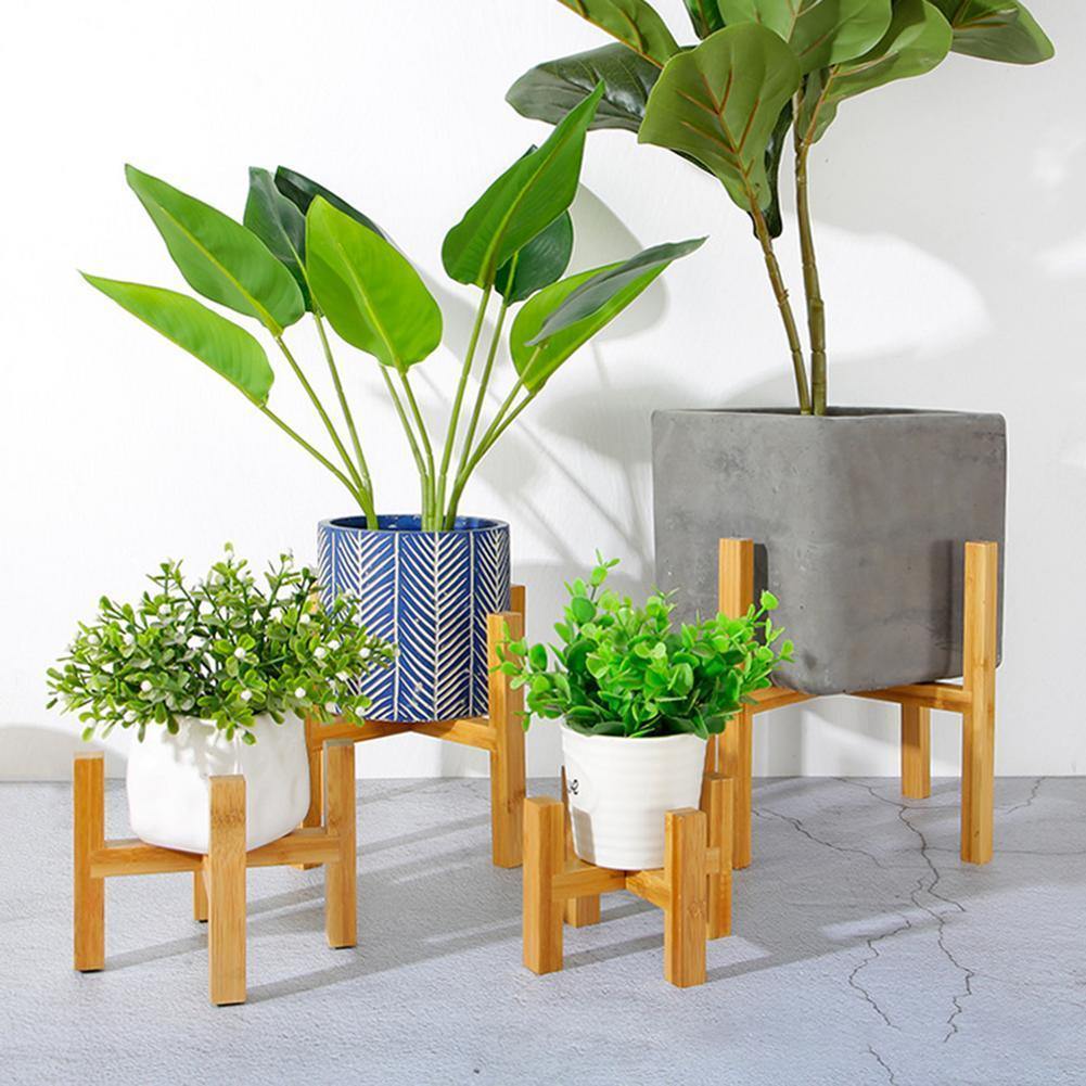 BambooElevate Pflanzenständer aus Bambusholz | Verstellbar & Stabil | Ideal für den Innenbereich