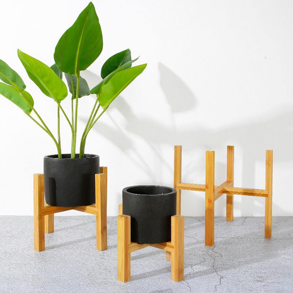 BambooElevate Pflanzenständer aus Bambusholz | Verstellbar & Stabil | Ideal für den Innenbereich