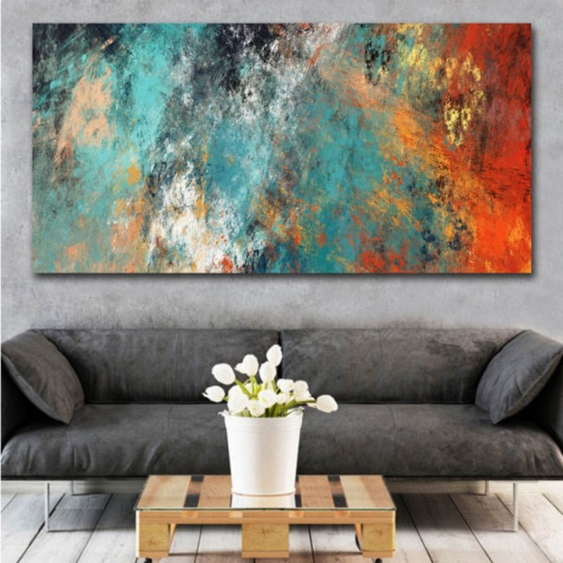 Abstract Cloud Colors - Canvas Wandkunst Malerei