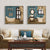 Modernes Retro-Badezimmer – Leinwandbild