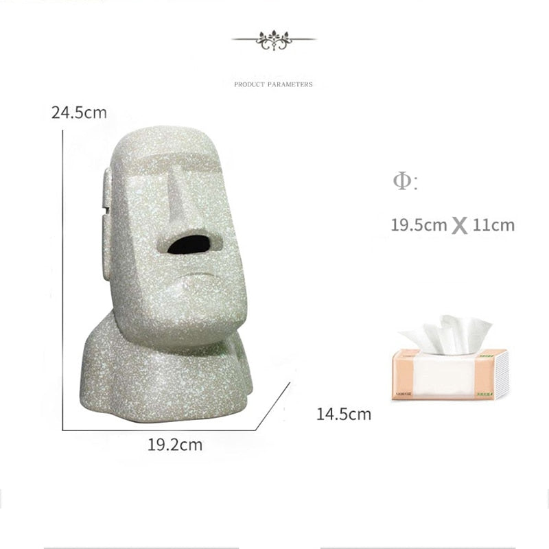 Stein Statue Tissue Box