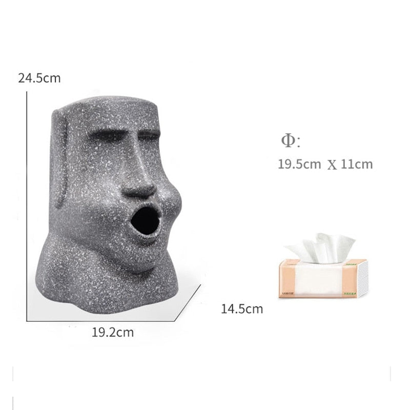 Stein Statue Tissue Box