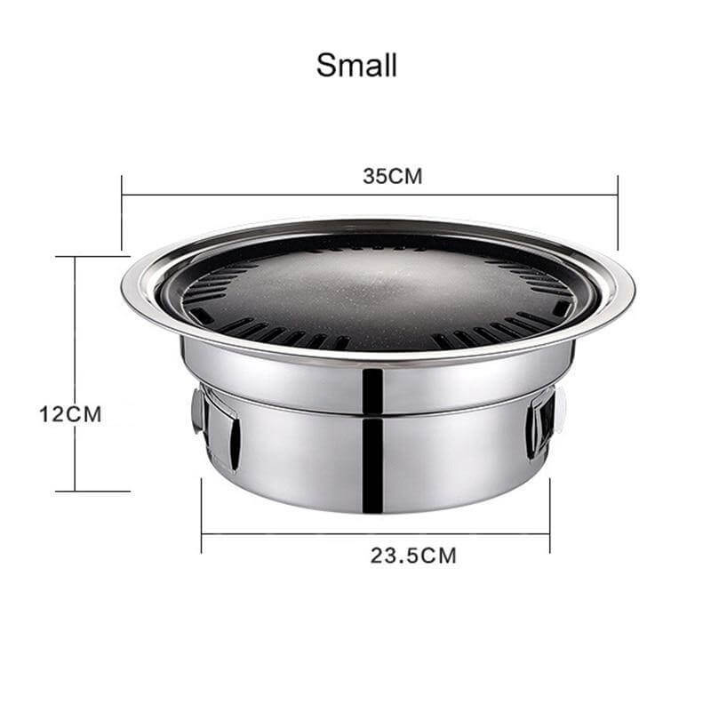 Portabler koreanischer Stil Edelstahl Holzkohle Camping Grill | Brehn
