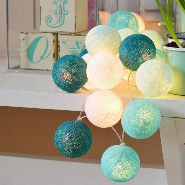 Fröhliche Baumwolle Licht Ball Girlande - LumiBall | Brehn