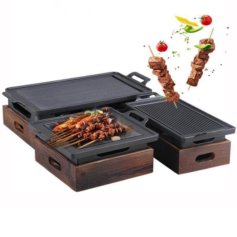 Raucharmer tragbarer japanischer Antihaft-BBQ-Grill | Brehn