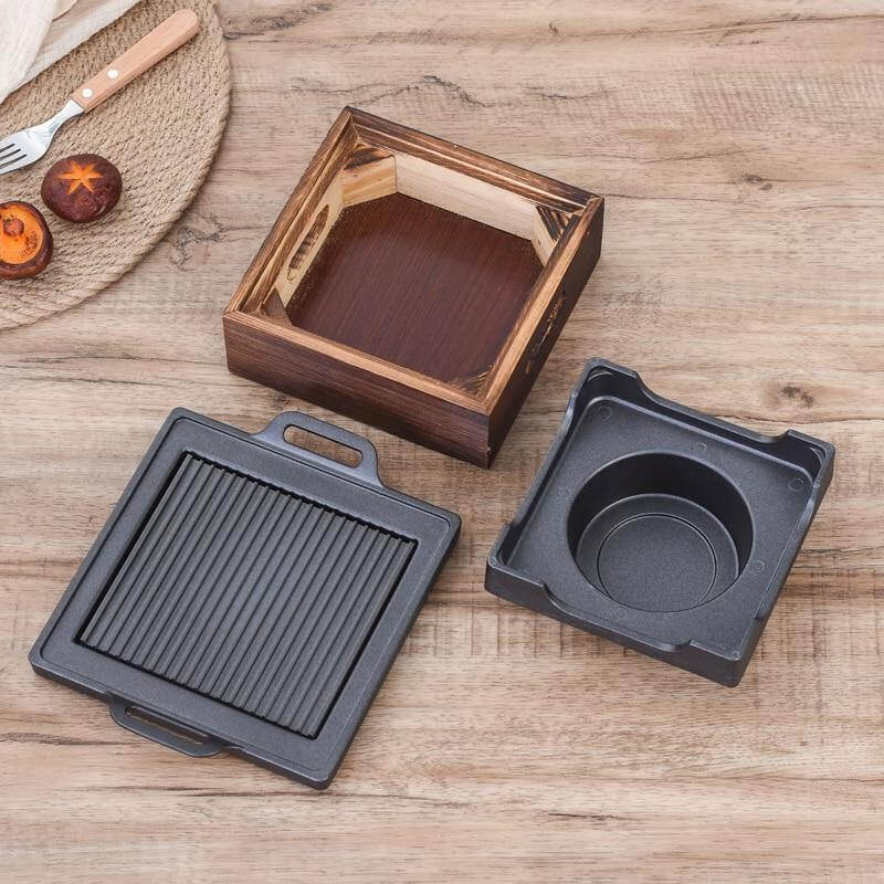 Raucharmer tragbarer japanischer Antihaft-BBQ-Grill | Brehn