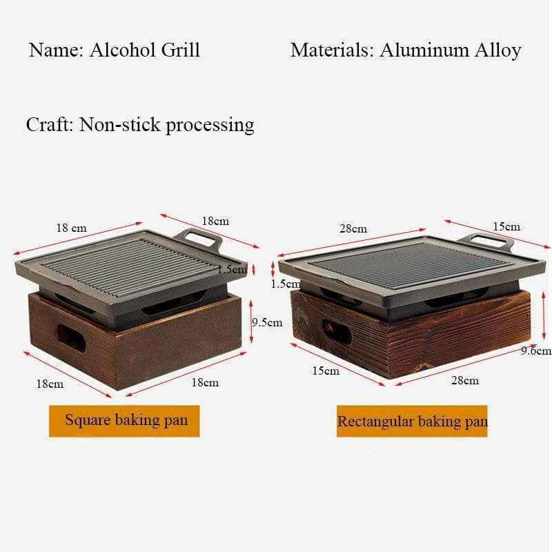 Raucharmer tragbarer japanischer Antihaft-BBQ-Grill | Brehn