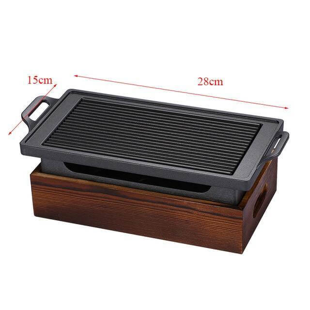 Raucharmer tragbarer japanischer Antihaft-BBQ-Grill | Brehn