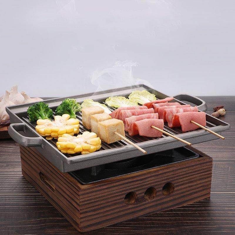 Raucharmer tragbarer japanischer Antihaft-BBQ-Grill | Brehn