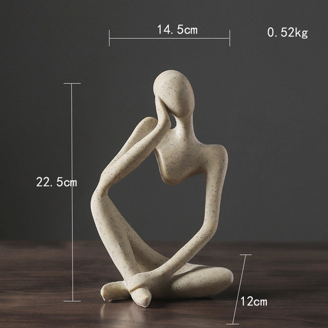 Nordic Abstract Unique Thinker Figurine Home Decor | Brehn