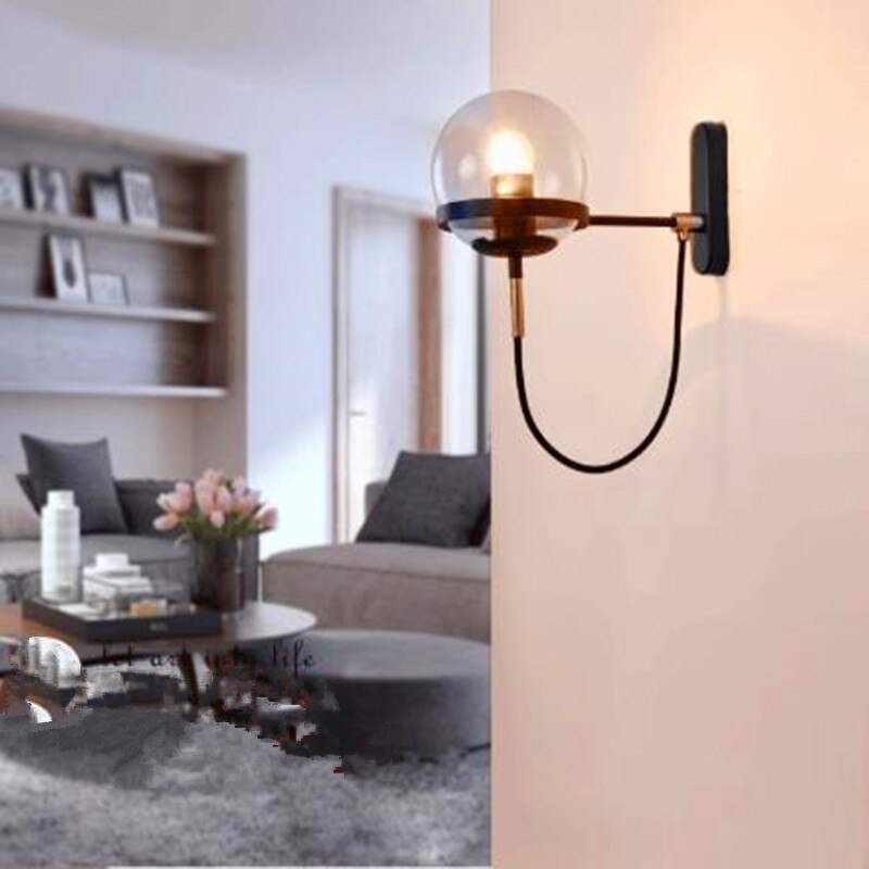 Elegante Retro Wand Glas Ball Lampe | Brehn