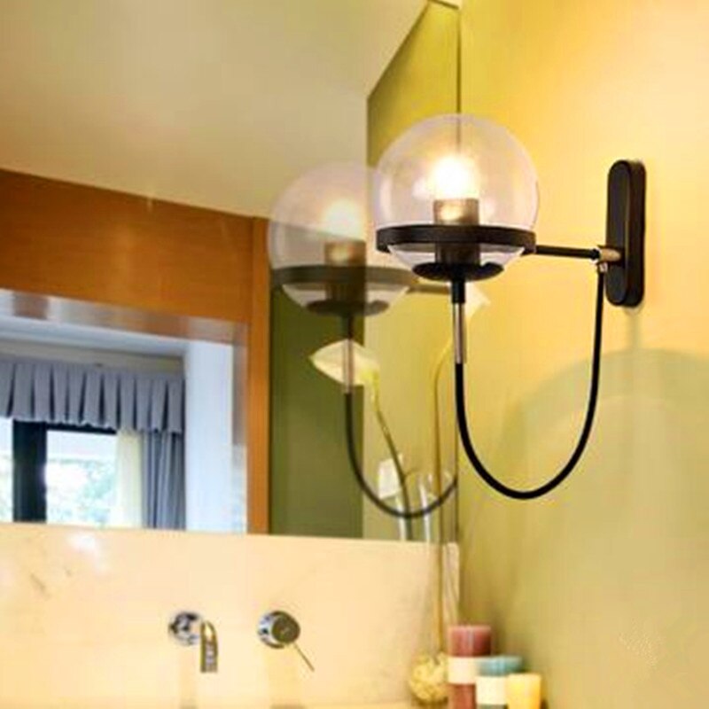 Elegante Retro Wand Glas Ball Lampe | Brehn