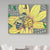 Gelbe Blume und Biene - Leinwandbild