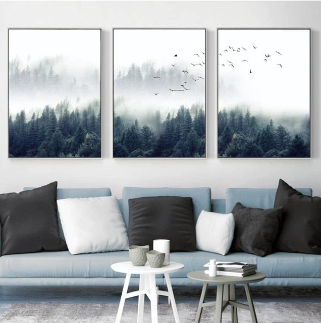 Waldlandschaft - Leinwand Wandkunst Malerei