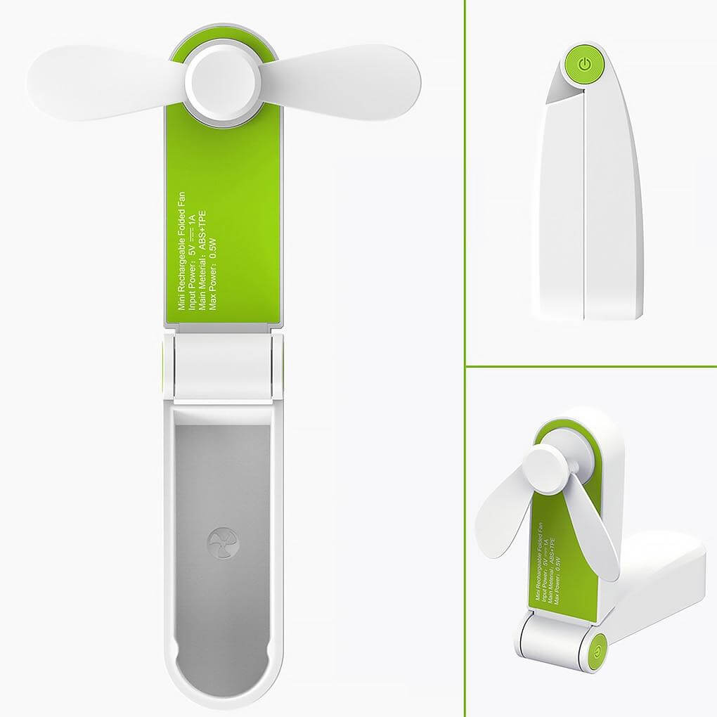 Wiederaufladbarer tragbarer faltbarer Mini-Ventilator | Brehn