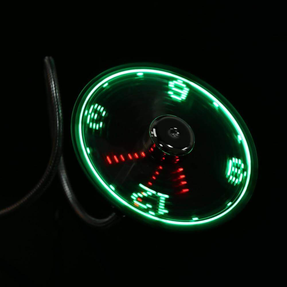 USB Fan Zeit- und Temperaturanzeige Uhr | Brehn