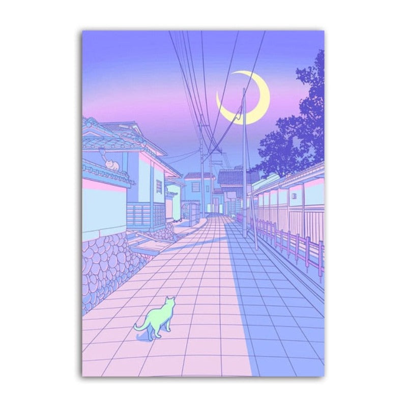 Cartoon Living - Wandkunst Leinwandmalerei