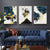 Blauer Tintenfleck - Leinwand Wandkunst Malerei