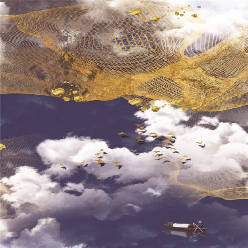 Goldene Wolken - Leinwand Wandkunst Gemälde