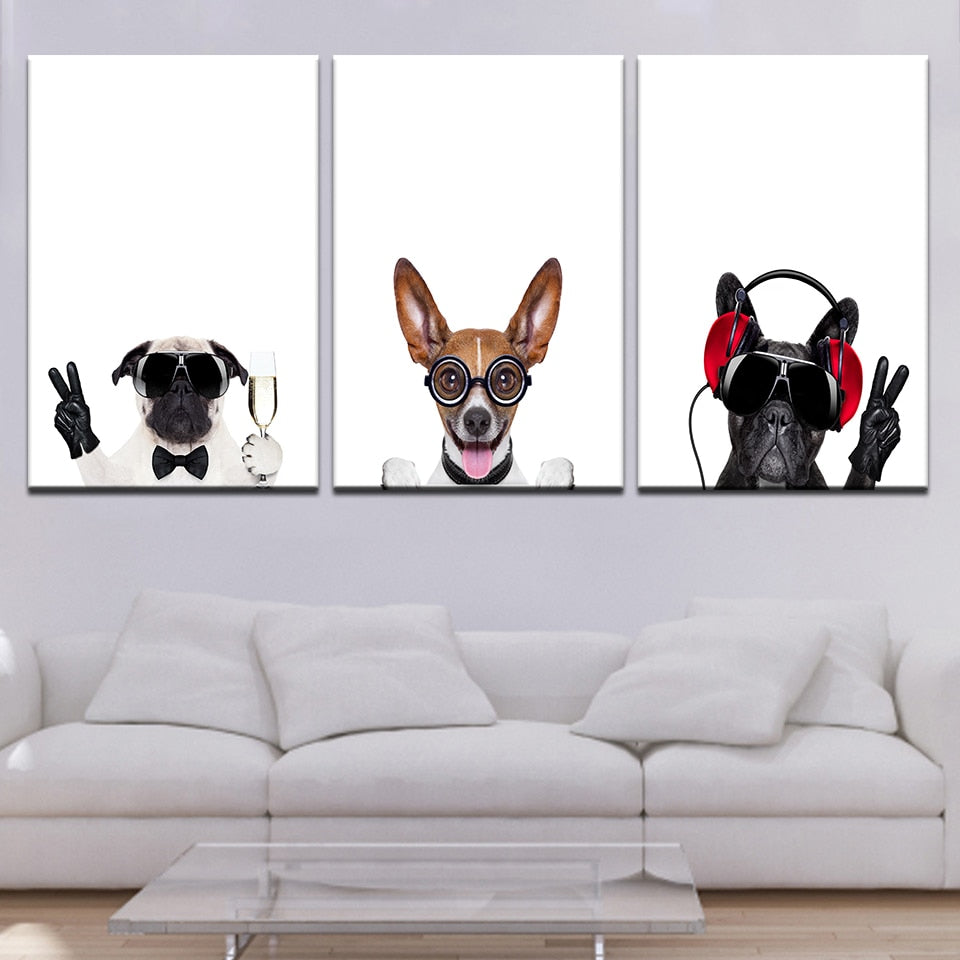 Doggy DJ - Leinwand Wandkunst Malerei