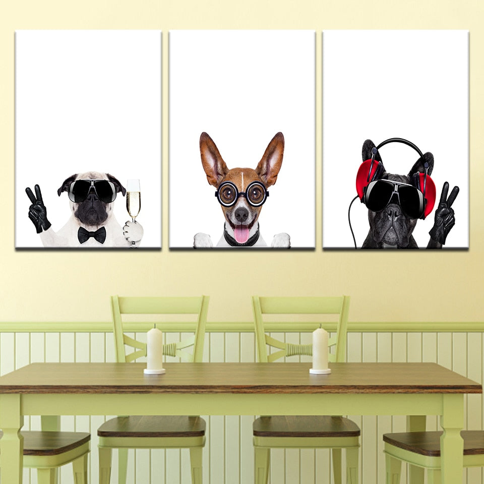 Doggy DJ - Leinwand Wandkunst Malerei