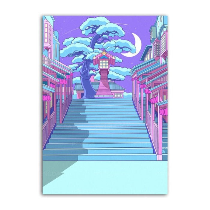 Japanisches Königshaus - Leinwand Wandkunst Gemälde