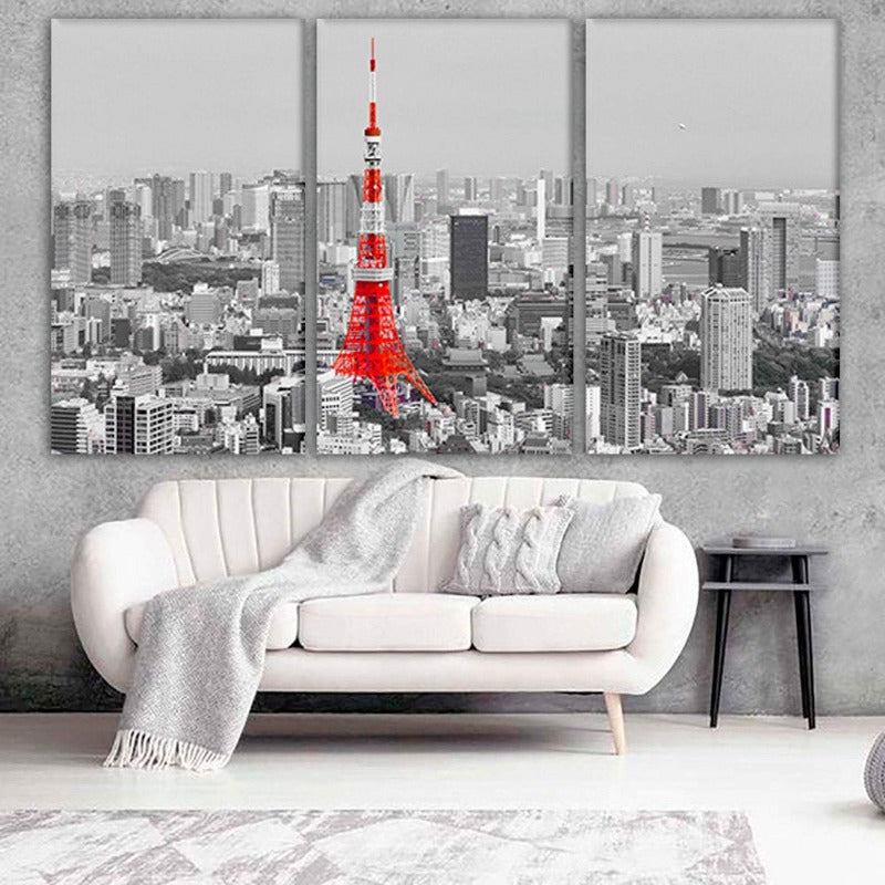 Schlichte Landschaft des Tokyo Towers – Leinwandbild