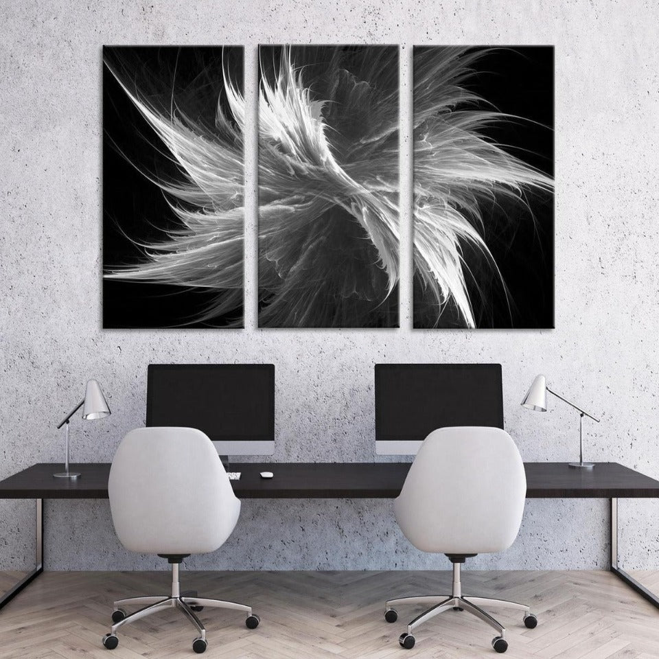 Monochrome Twist - Leinwand Wandkunst Malerei