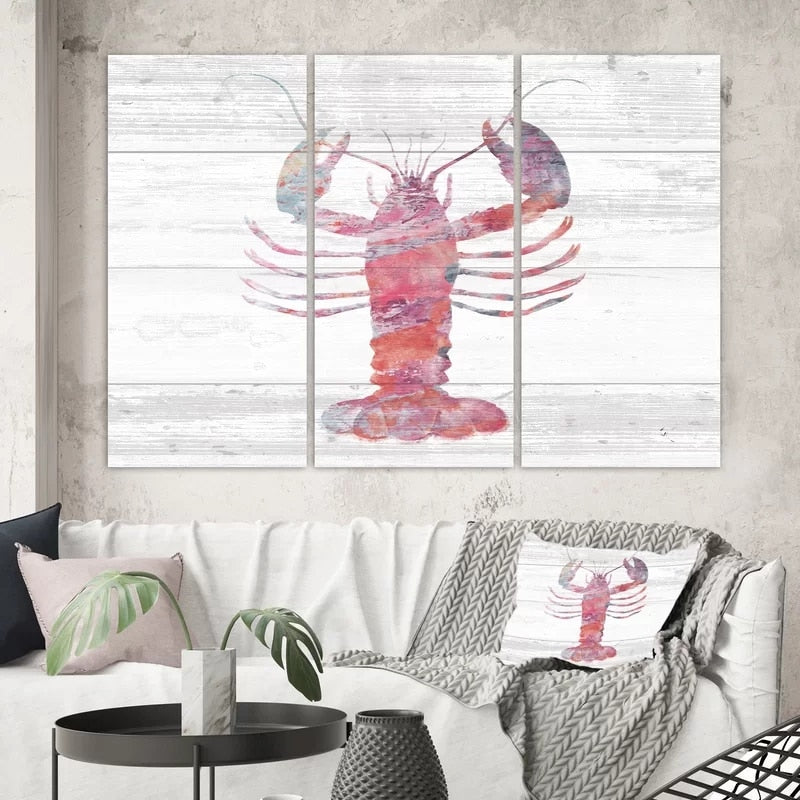 Marine Life Hummer - Leinwand Wandkunst Malerei
