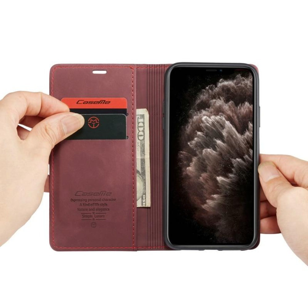 Brehn | Magnetische Flip Wallet-Hülle für iPhone