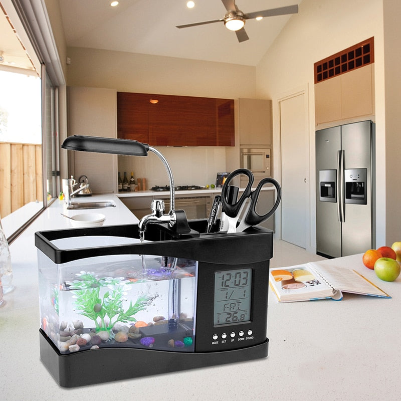 LCD-Uhr Mini Fischtank Aquarium | Brehn