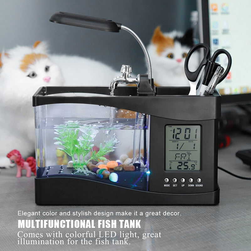 LCD-Uhr Mini Fischtank Aquarium | Brehn