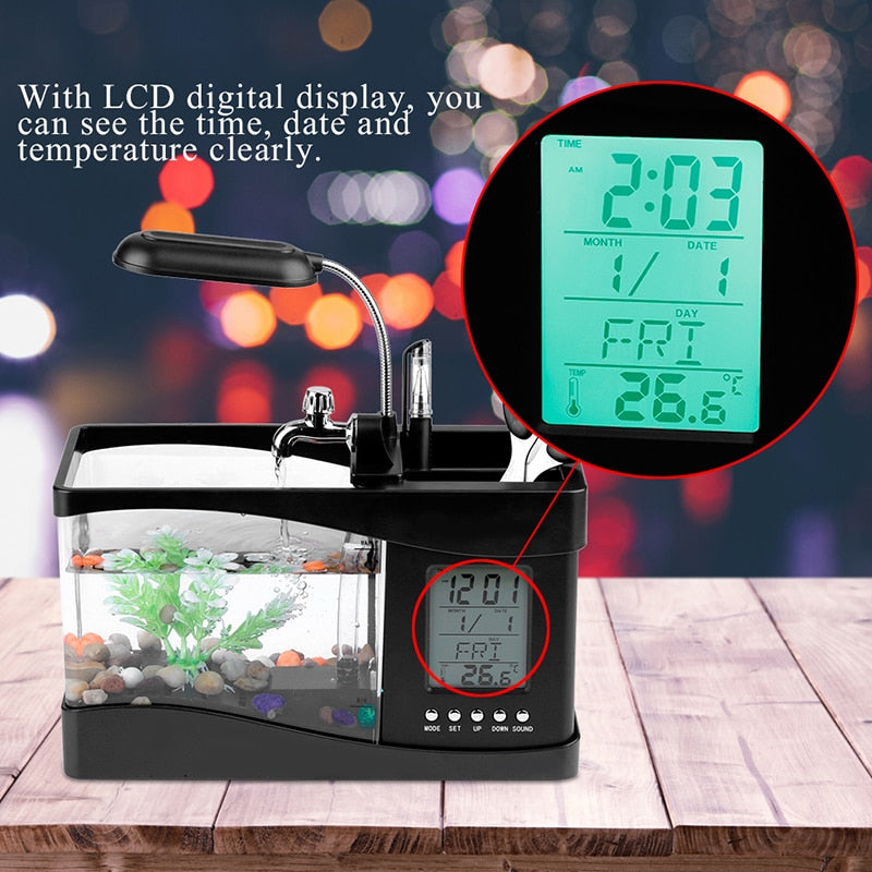 LCD-Uhr Mini Fischtank Aquarium | Brehn