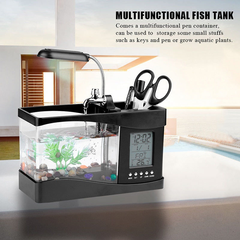 LCD-Uhr Mini Fischtank Aquarium | Brehn