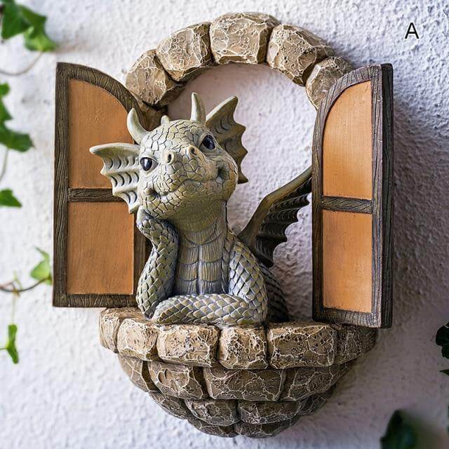 Lovely Courtyard Dragon Wand Skulptur | Brehn