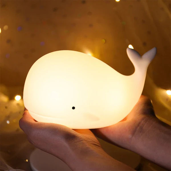 Hübsche Wal Nachtlampe mit Farbwechsel - GlowWhale | Brehn