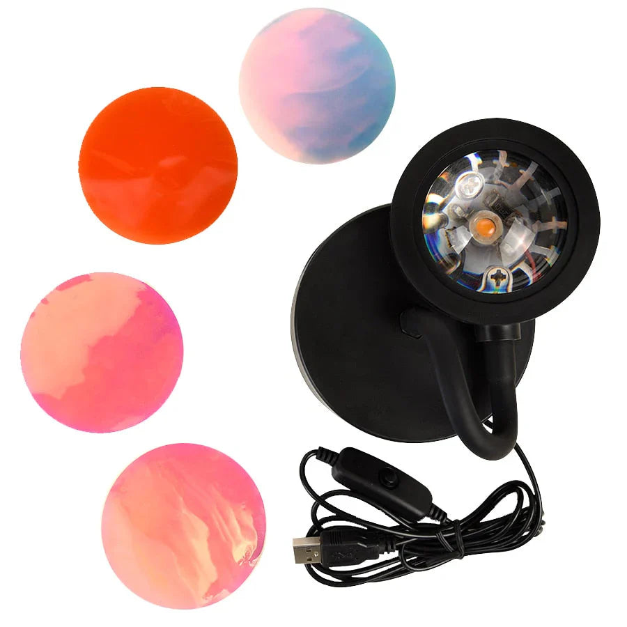 Sonnenuntergang Lampe mit 4 Farben - GlowSphere | Brehn