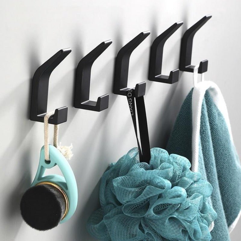 Brehn | Aviro Aluminium Wandhaken Schwarz/Weiß - Moderne Dekorative Garderobenhaken