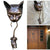 Kreativer Türklopfer aus Metall mit Katzen- und Mausmotiv