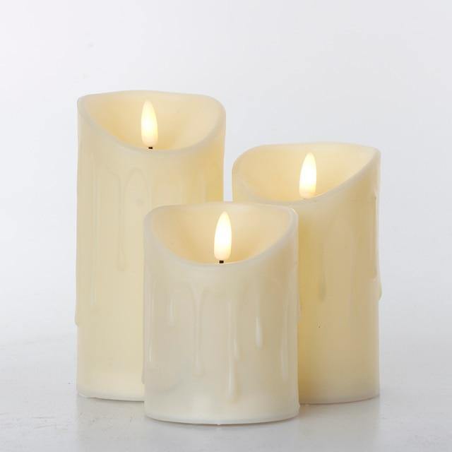3pcs Fernbedienung LED Flammenlose Kerze | Brehn