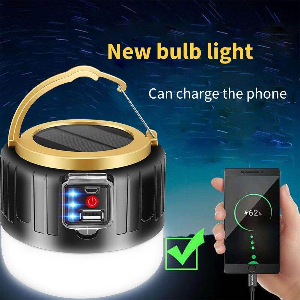 Outdoor wasserdichte Solar wiederaufladbare Camping LED Lampe | Brehn