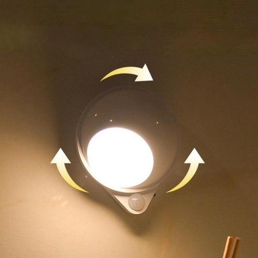 360 Rotierende Wasserfall Körpererkennungsaufladbare Lampe | Brehn