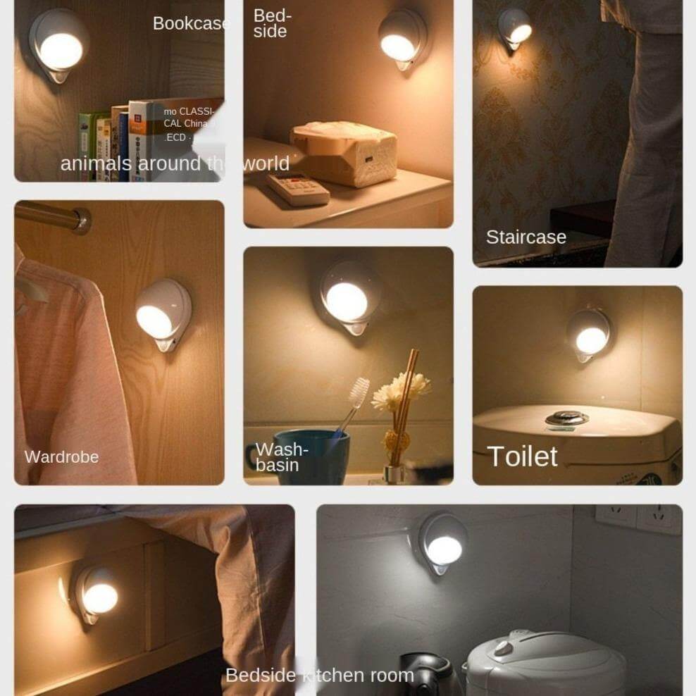 360 Rotierende Wasserfall Körpererkennungsaufladbare Lampe | Brehn