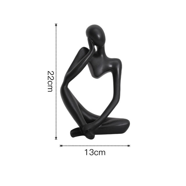 Nordic Abstract Unique Thinker Figur Figur Home Decor | Brehn