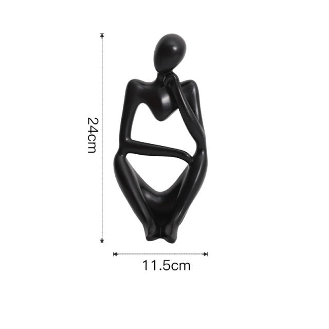 Nordic Abstract Unique Thinker Figur Figur Home Decor | Brehn