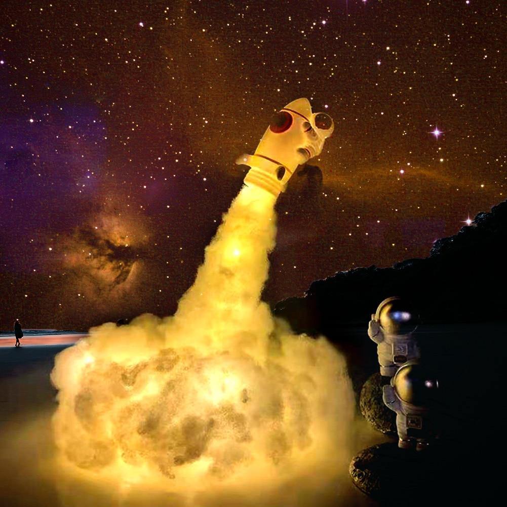 Astronaut Bunte Wolken Nachtlicht